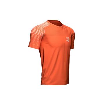 Compressport PERFORMANCE rövidujjú férfi sportpóló - ORANGEADE/FJORD