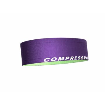 Compressport Free Belt lila-halványzöld sportöv, futóöv