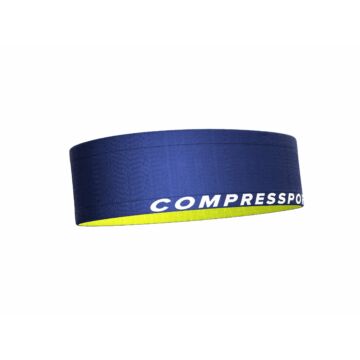 Compressport Free Belt kék-sárga sportöv, futóöv
