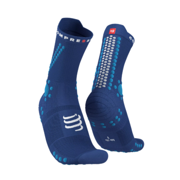 Compressport Pro Racing Socks v4.0 Trail - sodalite-fluoblue (kék) terepfutó bokazokni 