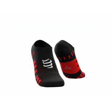Compressport Pro Racing Socks NO SHOW SOCKS - fekete/piros
