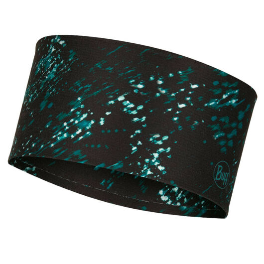 BUFF® CoolNet® UV+ Headband Speckle - fekete, kék pettyes fejpánt