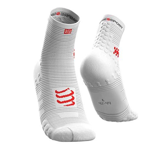 Compressport Pro Racing Socks v3.0 Run fehér bokazokni T4