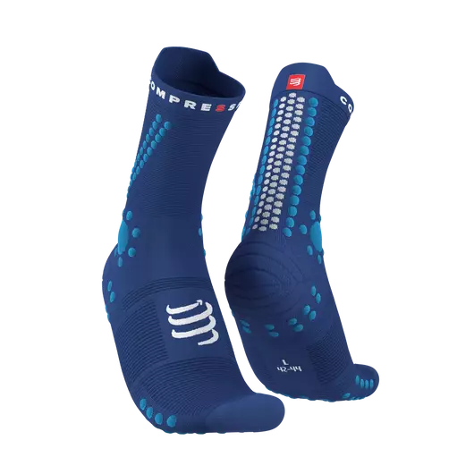 Compressport Pro Racing Socks v4.0 Trail - sodalite-fluoblue (kék) terepfutó bokazokni 36-38